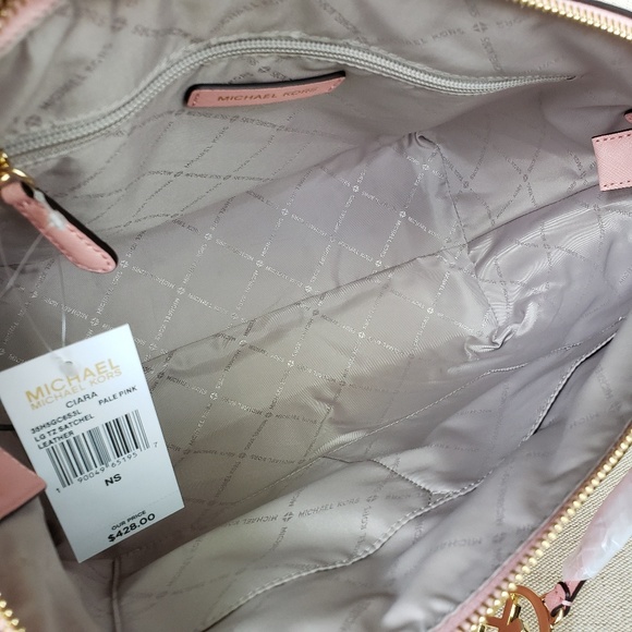 SOLD NWT Michael Kors LG Ciara Satchel Bag Pale - Picture 6 of 7